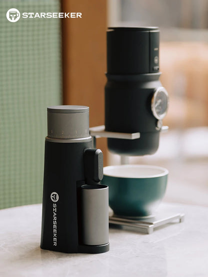 STARSEEKER EDGE Mini Portable Electric Coffee Grinder 38mm Cone Burr Stepless Adjustable Type-C Home Outdoor Travel Suit