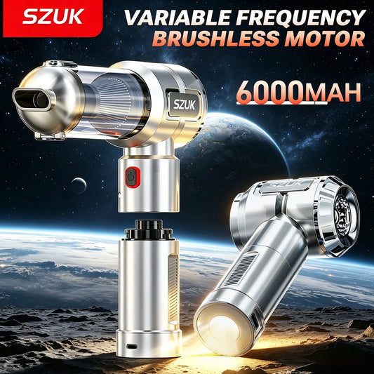 SZUK New Handheld Powerful Car Vacuum Cleaner 2026 Portable Wireless Cleaner with LED Light Mini Powerful Vacuum Cleaner for Car