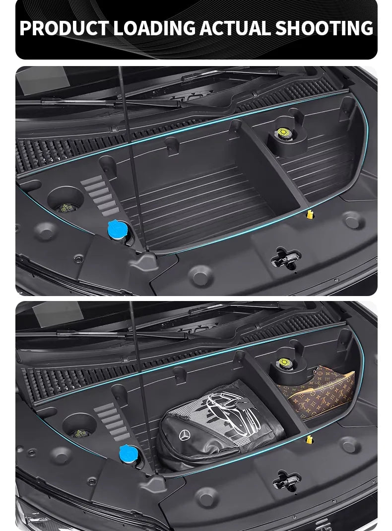 For Yuan UP Atto 2 2025 Car Front Trunk Hood Storage Box Organizer Case Large Capacity Tidy Accessories Scratch Wear-Resistant