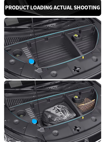 For Yuan UP Atto 2 2025 Car Front Trunk Hood Storage Box Organizer Case Large Capacity Tidy Accessories Scratch Wear-Resistant
