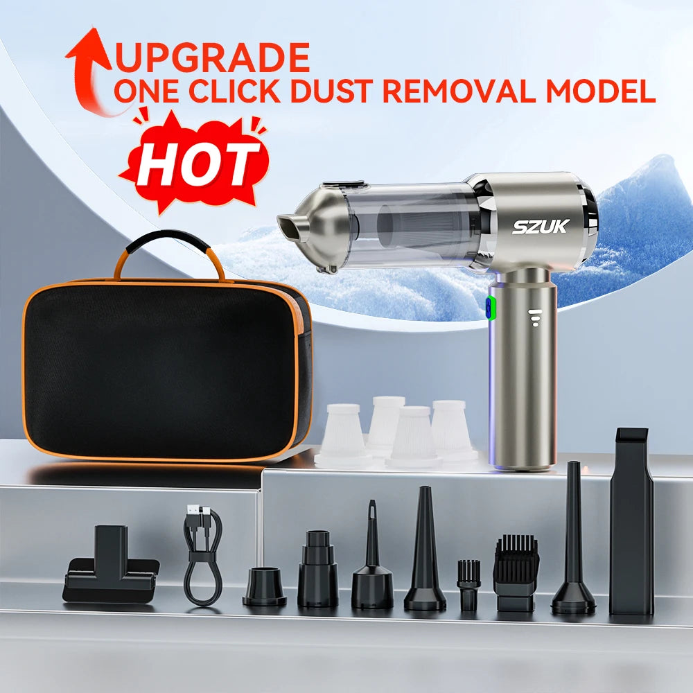 SZUK 2026 Car Vacuum Cleaner 18000Pa Wireless Handy Vacuum Cleaner Strong Suction Handheld Portable Mini Vacuum Cleaner for car