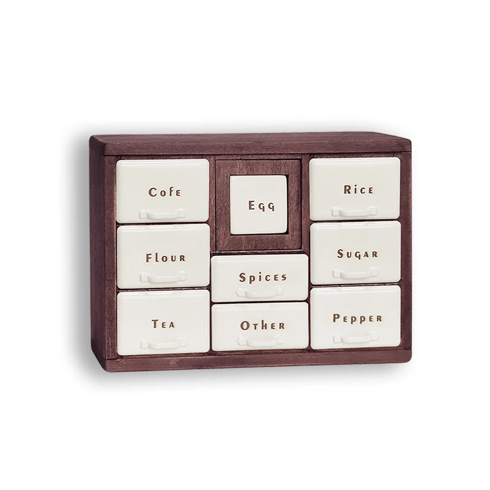 Aizulhomey Dollhouse Miniature Furniture Spice Cabinet for 1/6 Dollhouse Blythe BJD Dollhouse Accessories Dollhouse Storage