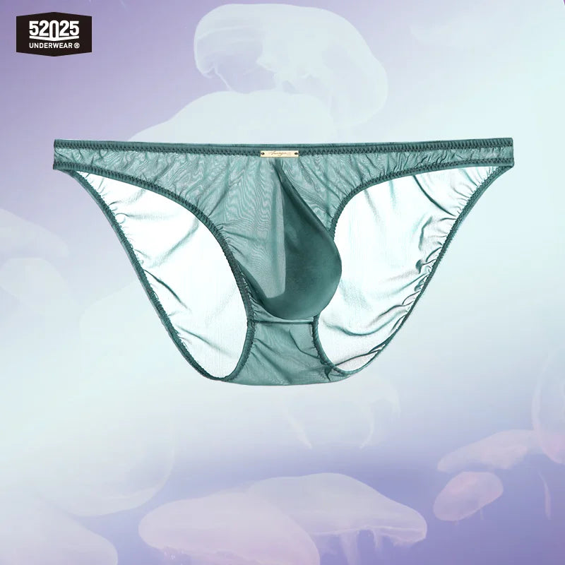 52025 Men's Ultra-Thin Transparent Briefs – Barely-There Feel, 3D Contoured Pouch and Weightless Comfort with Second-Skin Fit