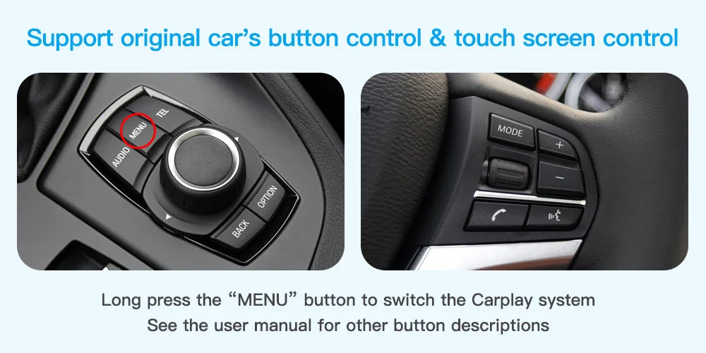 Wireless CarPlay Android Auto for BMW Mini R55 R56 R57 R58 R59 R60 R61 F54 F55 Clubman Countryman Hardtop John Cooper F56 F57