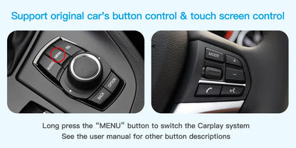 Wireless CarPlay Android Auto for BMW Mini R55 R56 R57 R58 R59 R60 R61 F54 F55 Clubman Countryman Hardtop John Cooper F56 F57