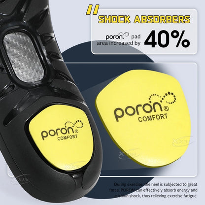 【xxin】Carbon Fiber Shell Heel Insole Poron Arch Support Insoles Pain Relief Shock Absorption Shoes Pad