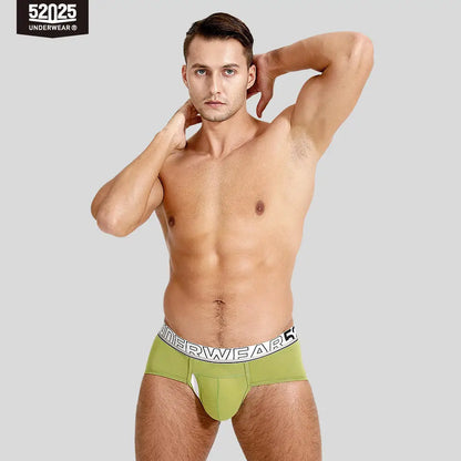 52025 Men's Dual Pouch Briefs – Ultra-Soft Modal, Patented Separation Pouch with Silk Mesh Support and Breathable Comfort