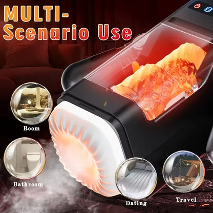 Automatic Thrusting Male Masturbator Cup hande Blowjob Pocket Pussy Strong Stroker Real Pocket Pussy Adult Sex Toys for Men
