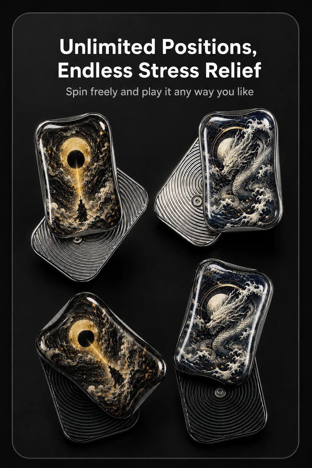 HALOOPLAYER EDC Auriga Pro Fidget Slider Infinite Fidget Toy New Arrival Endless Position Push Card Fidget Stress Relief Toy