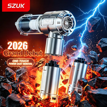 SZUK 2026 Mini Portable Vacuum Cleaner Handheld Wireless Car Vacuum Cleaner Powerful Blower Mini Cleaning Machine with LED Light