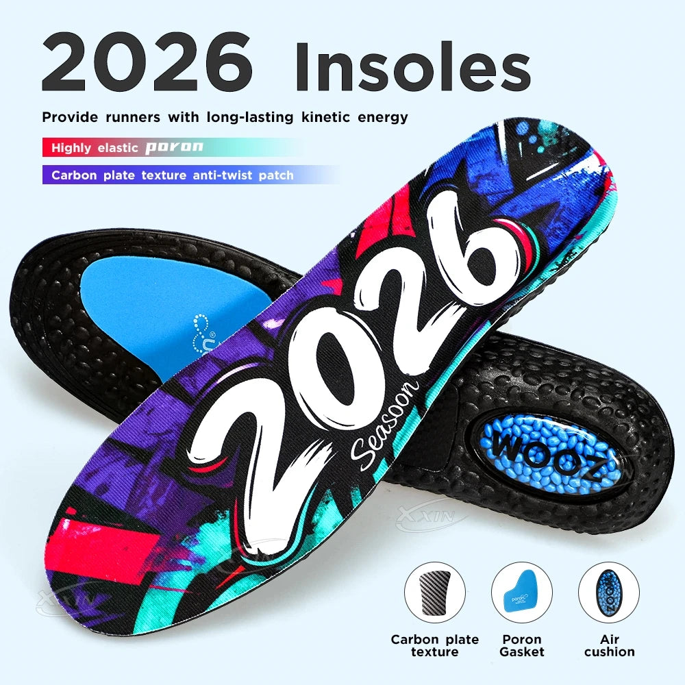 【Xxin】Air Cushion Sport Insoles PORON Shock Absorption Running Shoes Pad Size 36-46