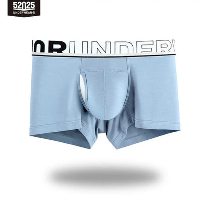 52025 Men's Dual Pouch Boxers – Ultra-Soft Modal, Patented Separation Pouch with Silk Mesh Support and Breathable Comfort