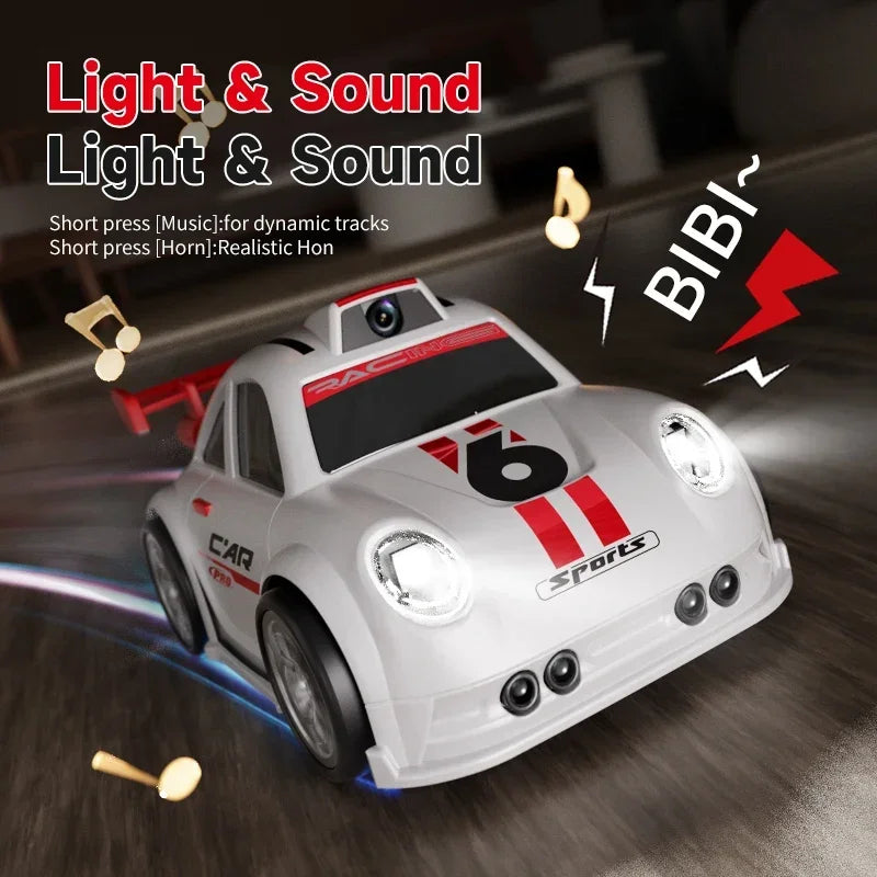 RC Car Model C6 2.4GHz HD Camera Remote Control Drift Sensing High Speed Racing Toy with Demo Follow Escape Mode for Children