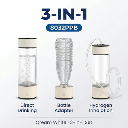 High Concentration Hydrogen Water Generator Bottle 8032 PPB SPE PEM Ionizer Cup Portable Rechargeable Hydrogen Rich Water Maker