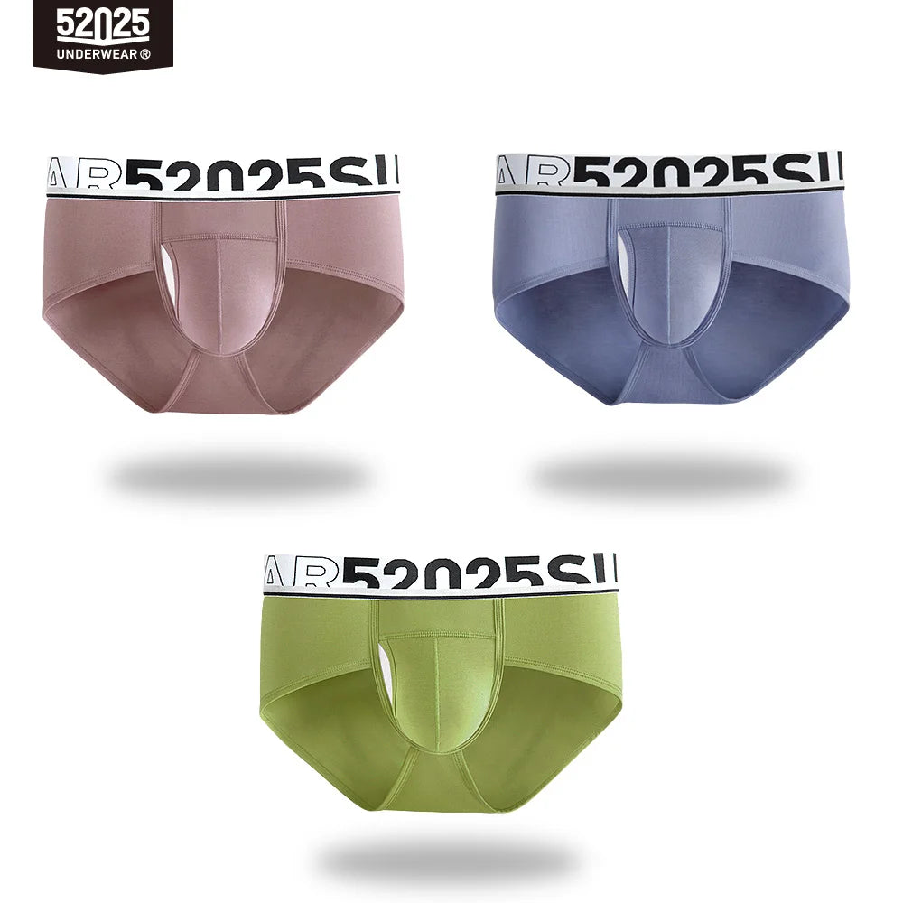 52025 Men's Dual Pouch Briefs – Ultra-Soft Modal, Patented Separation Pouch with Silk Mesh Support and Breathable Comfort