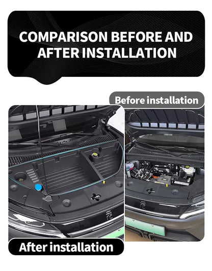 For Yuan UP Atto 2 2025 Car Front Trunk Hood Storage Box Organizer Case Large Capacity Tidy Accessories Scratch Wear-Resistant