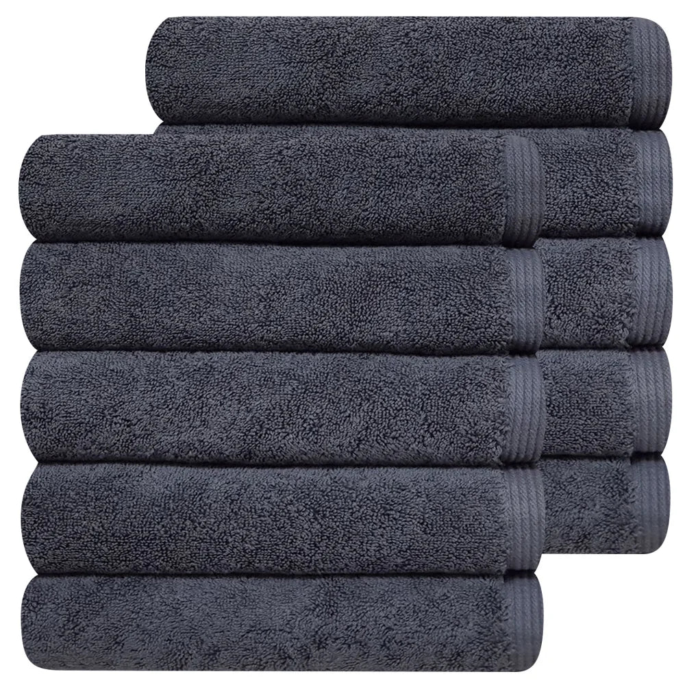 [Daju Towel] 5pcs/10pcs Hotel towel 150g 40cm x 80cm Charcoal Gray deep color easy-to-use usually thick Pure Cotton Absorption Good Dailly towel