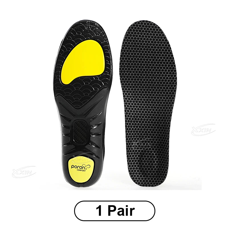 【xxin】Carbon Fiber Shell Heel Insole Poron Arch Support Insoles Pain Relief Shock Absorption Shoes Pad