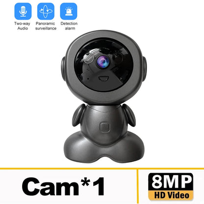 8MP Wifi Surveillance Robot Camera PTZ Security Baby Monitor Two Way Audio Color Night Vision AI Smart Tracking Home IP Cameras