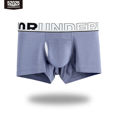 52025 Men's Dual Pouch Boxers – Ultra-Soft Modal, Patented Separation Pouch with Silk Mesh Support and Breathable Comfort