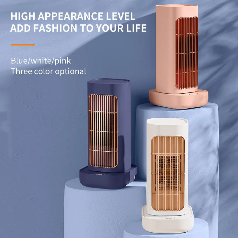 Small Desktop Space Heater Quiet Rapid Heating Hand & Foot Warmer Instant Warming Sunlight Radiator for Office Use