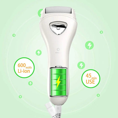 Pritech Charged Electric Callus Remover for Heels Grinding Pedicure Tools Professional Pedi Foot File Care for Dead Hard Skin