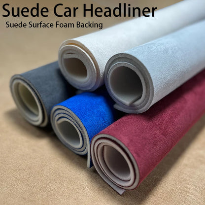 Suede Auto Headliner Material for Car Ceiling Lining Repair Car Roof Fabric Car Lining Interior 100/200/300x140cm Foam Backed