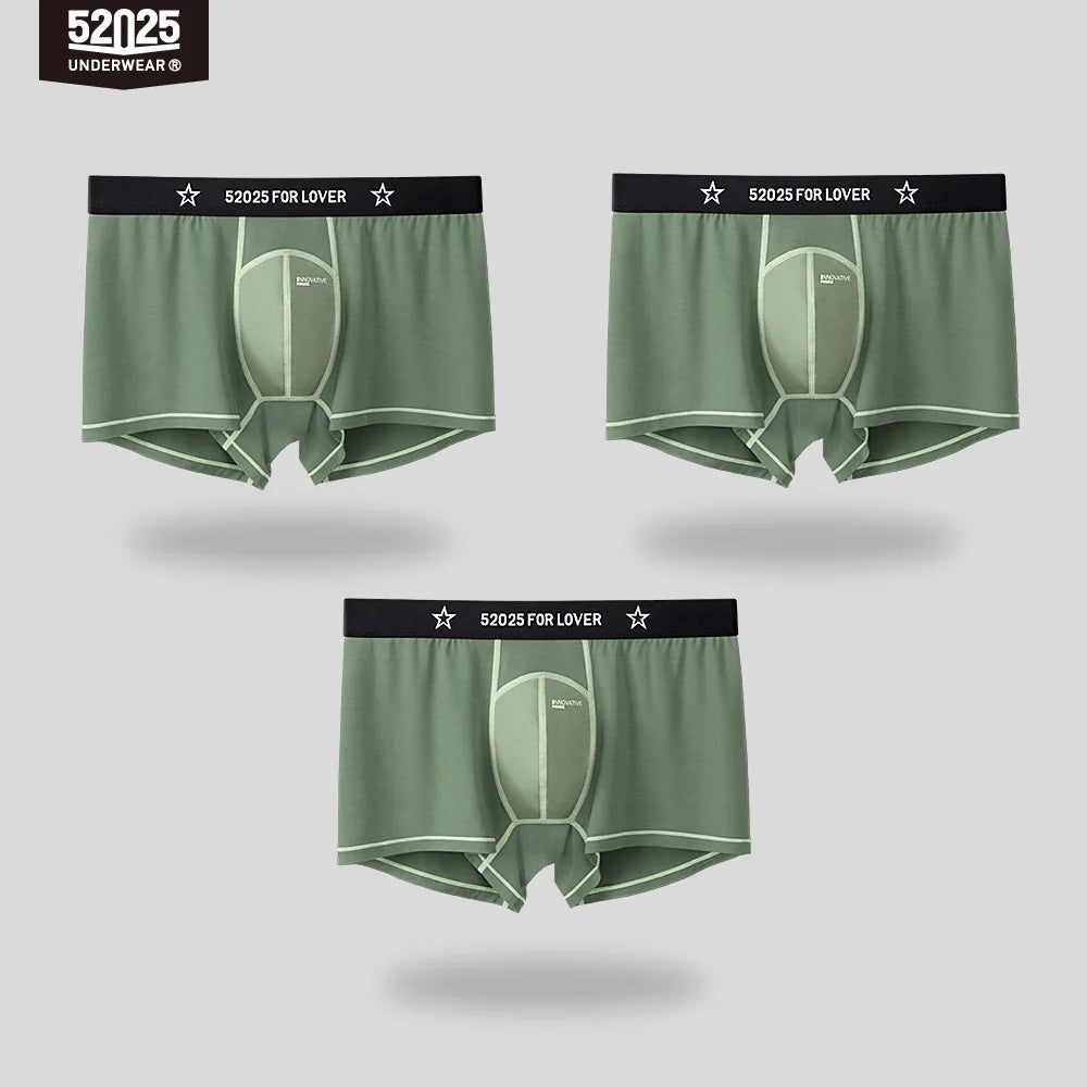 52025 Men's Viscose Boxers – 3D Capsule Support Pouch with Breathable Comfort, Adaptive Fit, Sculpted Lift and All-Day Comfort