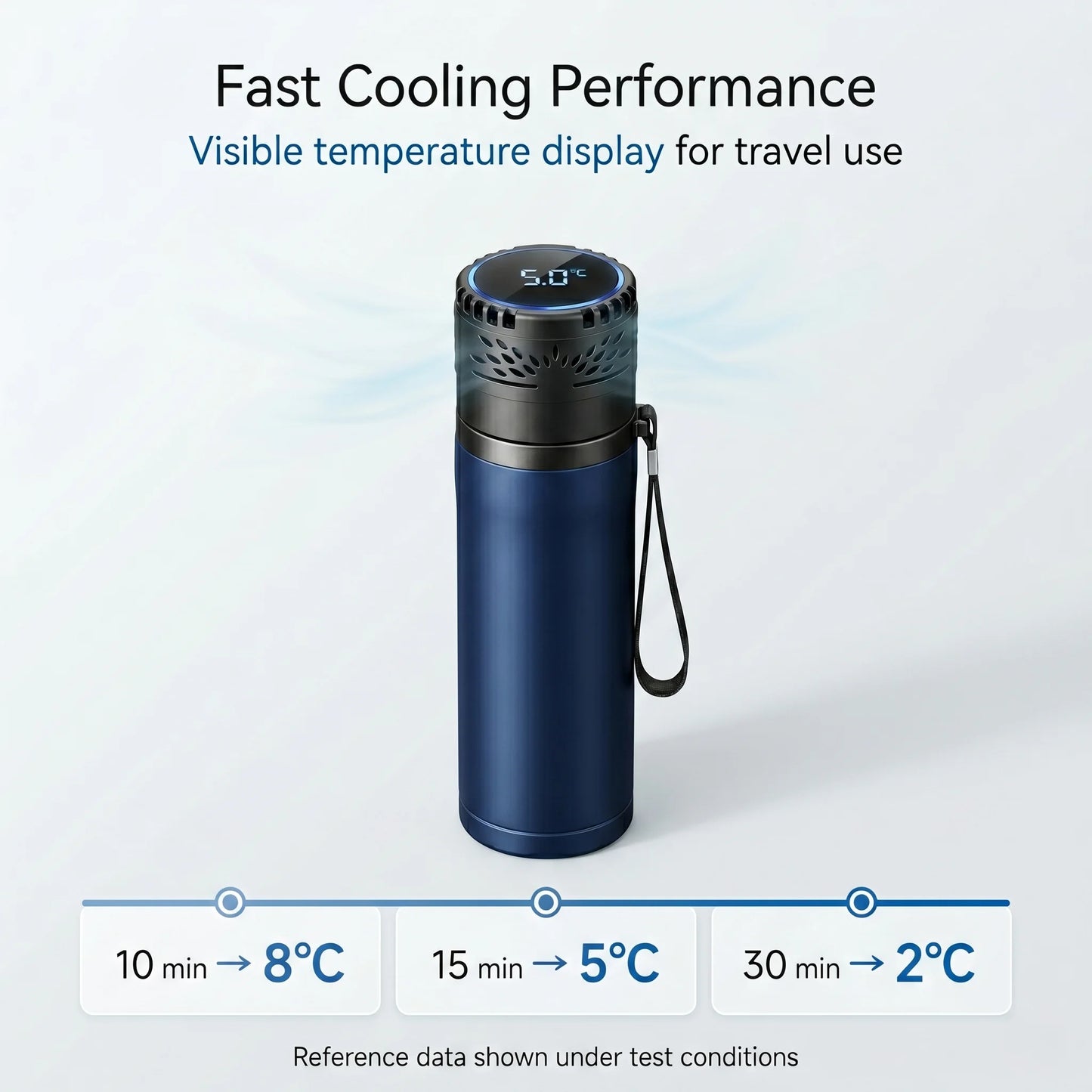Smart Insulin Cooler Cup Portable Medical Fridge Travel Cooling Case 0-20°C Digital Temp Control for Diabetes Insulin Pens