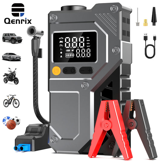 Car Jump Starter with 150PSI Tire Inflator, 6000mAh Battery Booster, Digital Air Compressor, LED Light for Cars SUVs Trucks