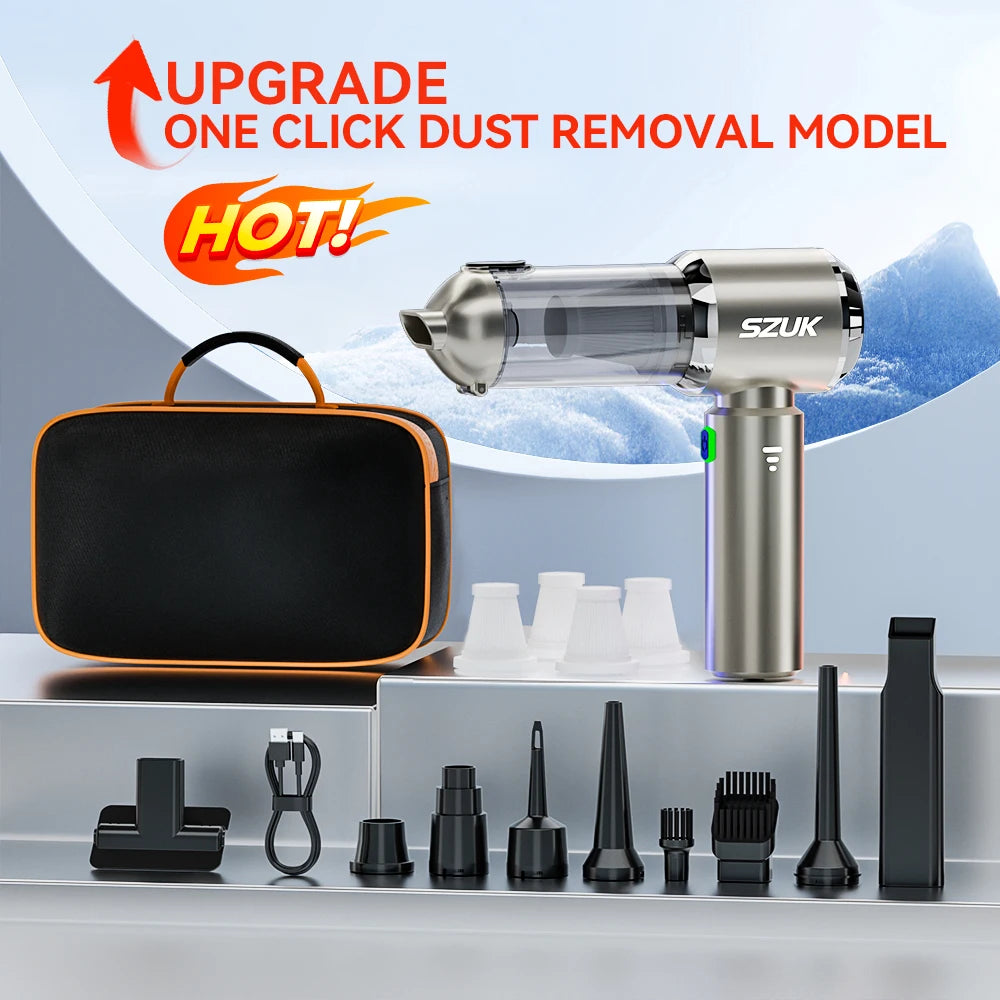 SZUK 2026 Car Vacuum Cleaner Mini 18000PA Cordless Powerful for Home Handheld Blower Car Cleaner Portable Car Vacuum Cleaner