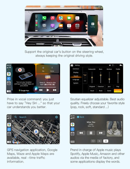 Wireless CarPlay Android Auto for BMW Mini R55 R56 R57 R58 R59 R60 R61 F54 F55 Clubman Countryman Hardtop John Cooper F56 F57