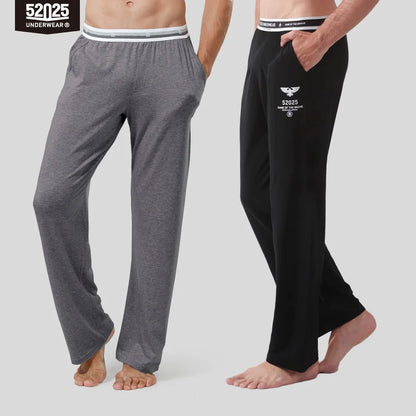 52025 Men's Cotton Modal Pajama Pants (2-Pack) – Silky-Soft Lounge Pants with Relaxed Fit, Side Pockets & Lightweight Comfort