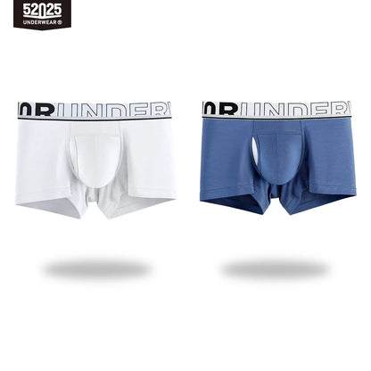 52025 Men's Dual Pouch Boxers – Ultra-Soft Modal, Patented Separation Pouch with Silk Mesh Support and Breathable Comfort