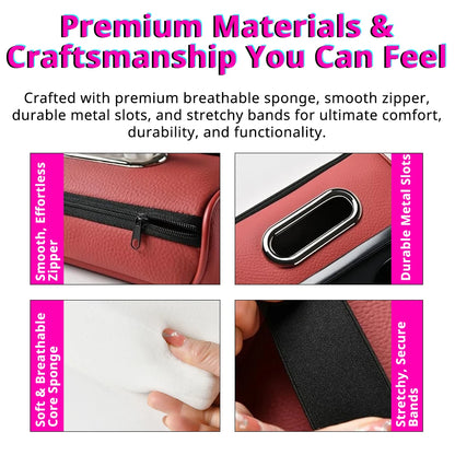 Car Armrest Cushion Center Console Storage Organizers Seat Cover Cup Holder Tissue Box Phone Slot Fast Charger Ambient LED Light