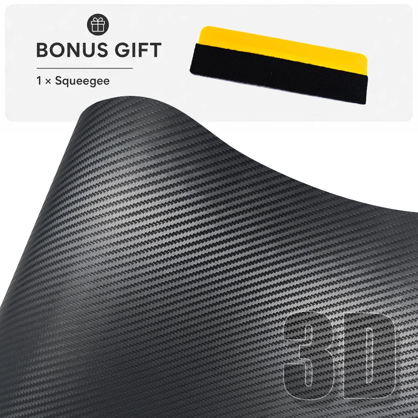 6D Carbon Fiber Vinyl Foil Film Ultra Gloss Waterproof Decoration Film Auto Wrap Sticker for Laptop Phone Case Motorcycle