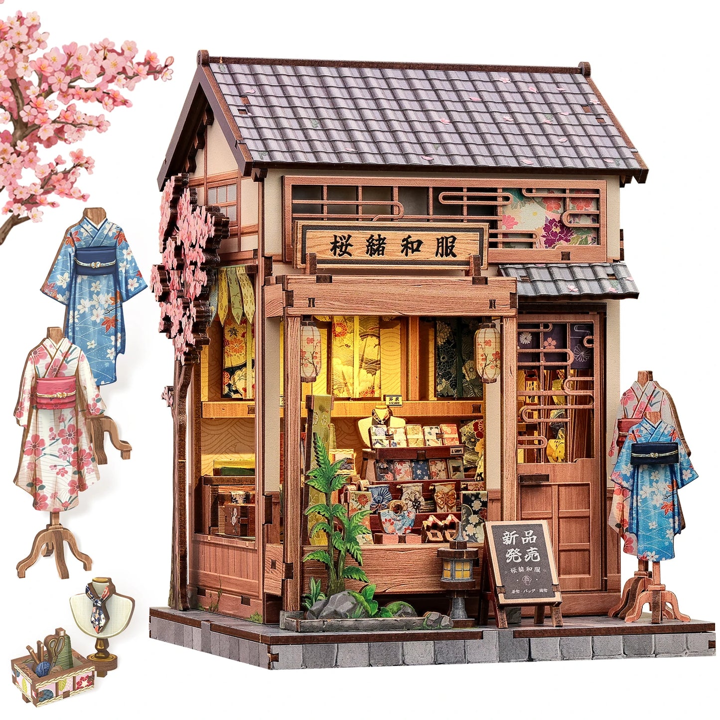 CUTEBEE Book Nook Kit 3D Wooden Puzzle DIY Bookend Insert Model Building Kit Laser Cut Precision Pieces for Home Decor Office