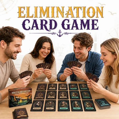 Whale Island Survivor Card Game for 2-5 Players, Survival Strategy Adventure with Role Cards, Skill Choices, Ages 14+