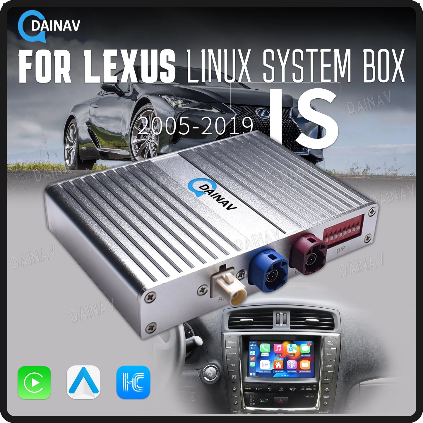 Linux Box For 2005-2019 Lexus IS 250 300 350 Wireless Apple CarPlay Android Auto Stereo Upgrade Oem screen Multimedia Player