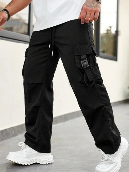 American-style high-street men's casual trousers, suitable for all seasons, fashionable and trendy workwear pants.