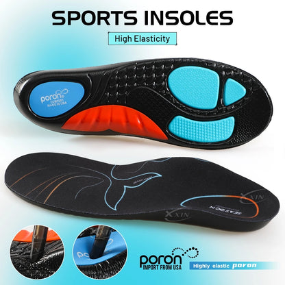 【Xxin】Arch Support Shoe Insoles Sport Poron Shock Absorption Insole Flat Feet Shoes Pad Heel Pain Relief