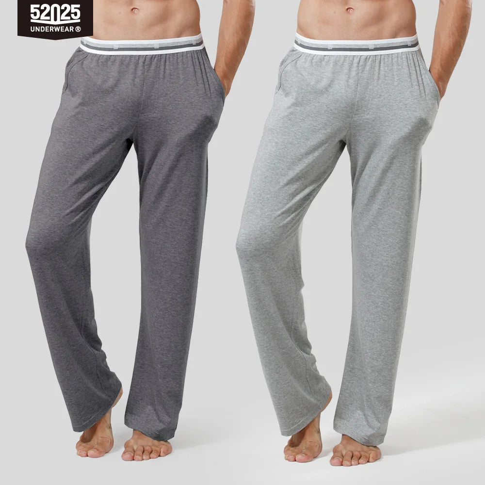 52025 Men's Cotton Modal Pajama Pants (2-Pack) – Silky-Soft Lounge Pants with Relaxed Fit, Side Pockets & Lightweight Comfort