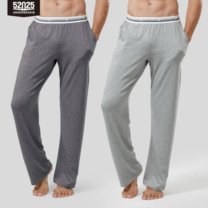 52025 Men's Cotton Modal Pajama Pants (2-Pack) – Silky-Soft Lounge Pants with Relaxed Fit, Side Pockets & Lightweight Comfort