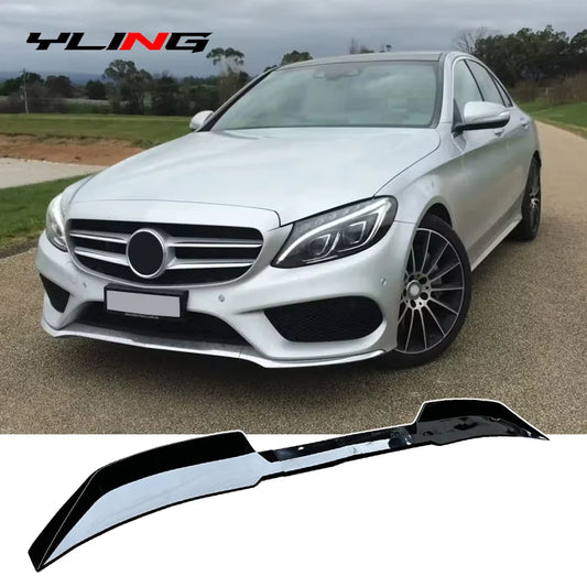 For Mercedes Benz Accessories C-Class W205 W204 2015+ Car Rear Trunk High Kick Ducktail Boot Spoiler Wing Universal 3PCs Gloss B