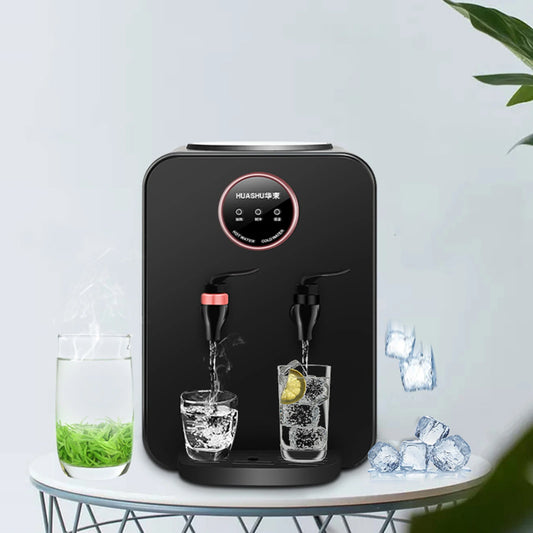 2 in 1 Counter Top Water Dispenser Easy to Use Portable Compact Top Loading Water Cooler Dispenser for Tent RV Dorm Small Place