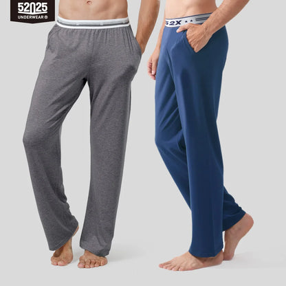 52025 Men's Cotton Modal Pajama Pants (2-Pack) – Silky-Soft Lounge Pants with Relaxed Fit, Side Pockets & Lightweight Comfort