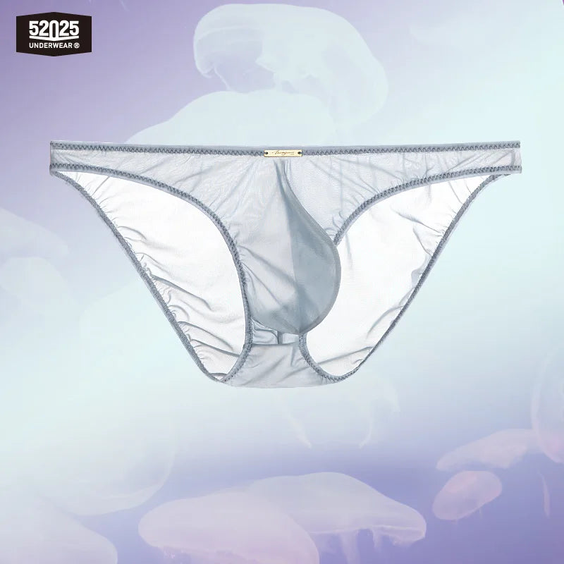 52025 Men's Ultra-Thin Transparent Briefs – Barely-There Feel, 3D Contoured Pouch and Weightless Comfort with Second-Skin Fit