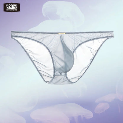 52025 Men's Ultra-Thin Transparent Briefs – Barely-There Feel, 3D Contoured Pouch and Weightless Comfort with Second-Skin Fit