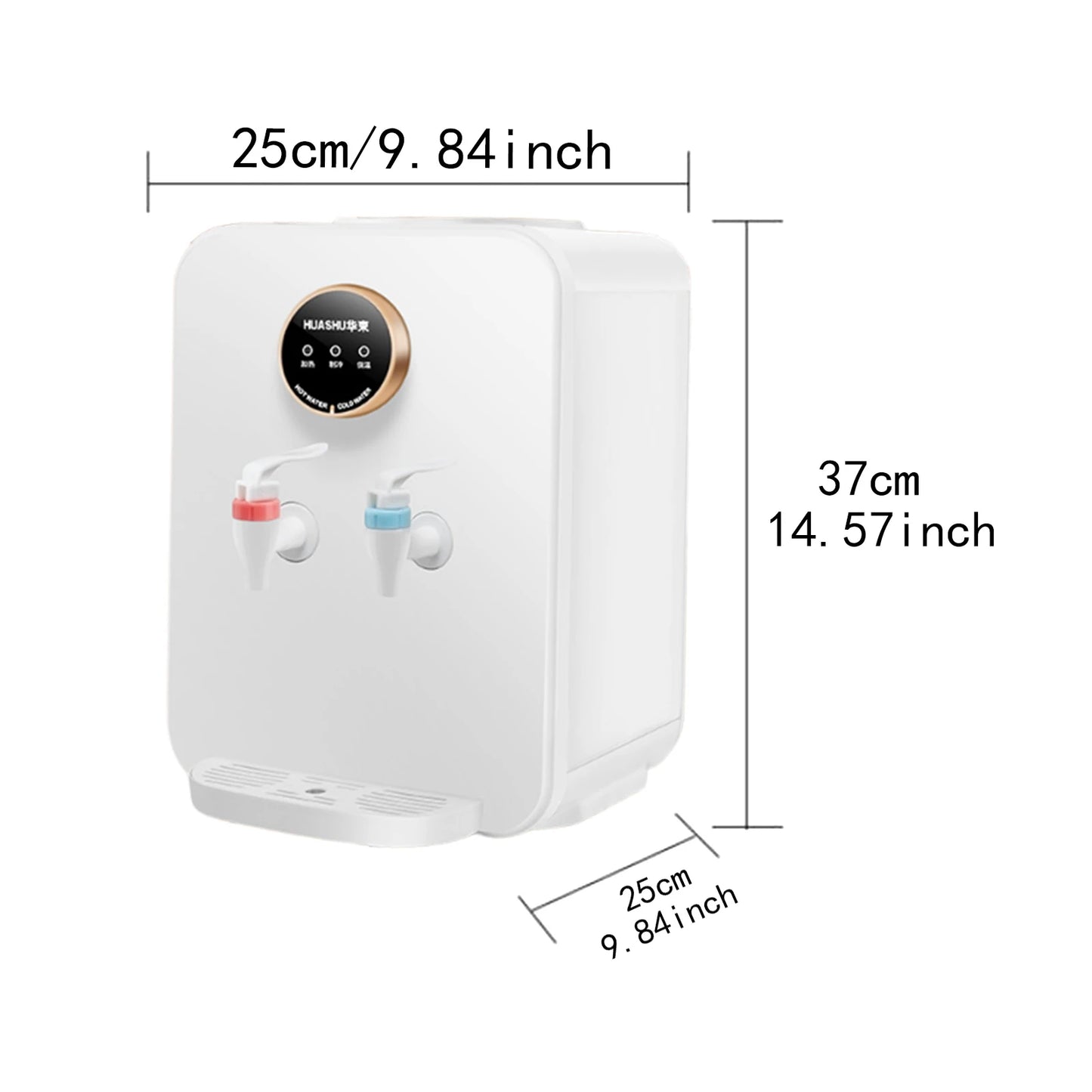 2 in 1 Counter Top Water Dispenser Easy to Use Portable Compact Top Loading Water Cooler Dispenser for Tent RV Dorm Small Place