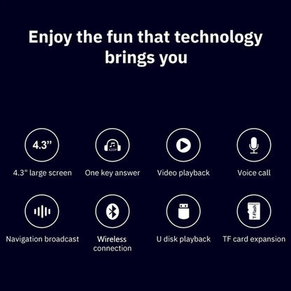 Car Audio Receiver Bluetooth FM Transmitter 4.3 Inch MP5 Player  Display Support TFcard Video Remote Control Not Touch Screen